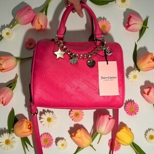 NWT juicy couture‎ hot pink bag women's purse charms